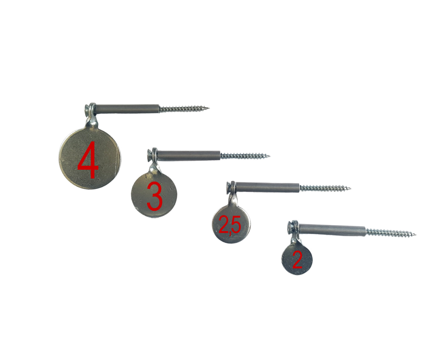 4 Pendelziele Edelstahl